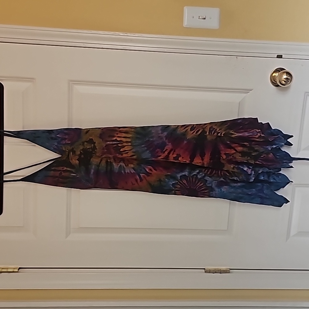 Tye Dye Lace Up Back Dress
